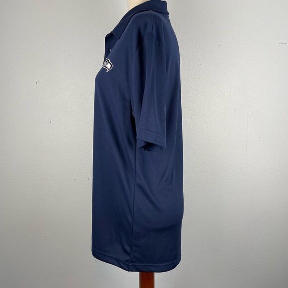 NFL Team Apparel Men's Navy Blue Seahawks Polo Shirt Size M EUC - Picture 3 of 7